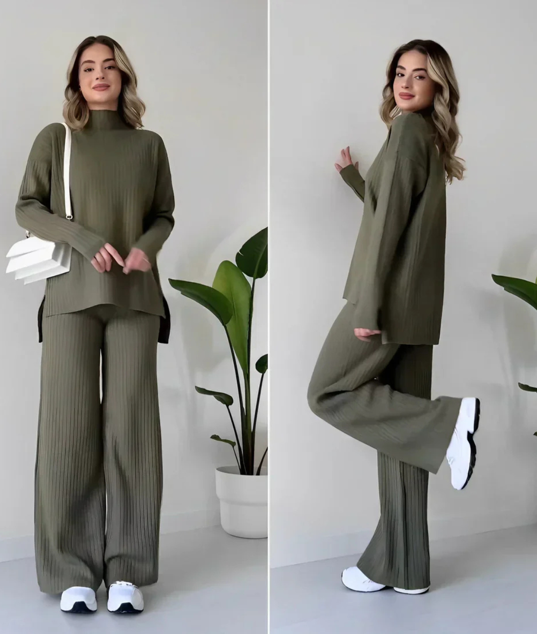 Daleyza | Damen Kuschelig Hausanzuge | Hose und Oberteil