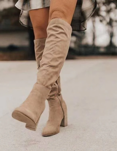 Clemence | Damen Overknee Stiefel | Schwarz