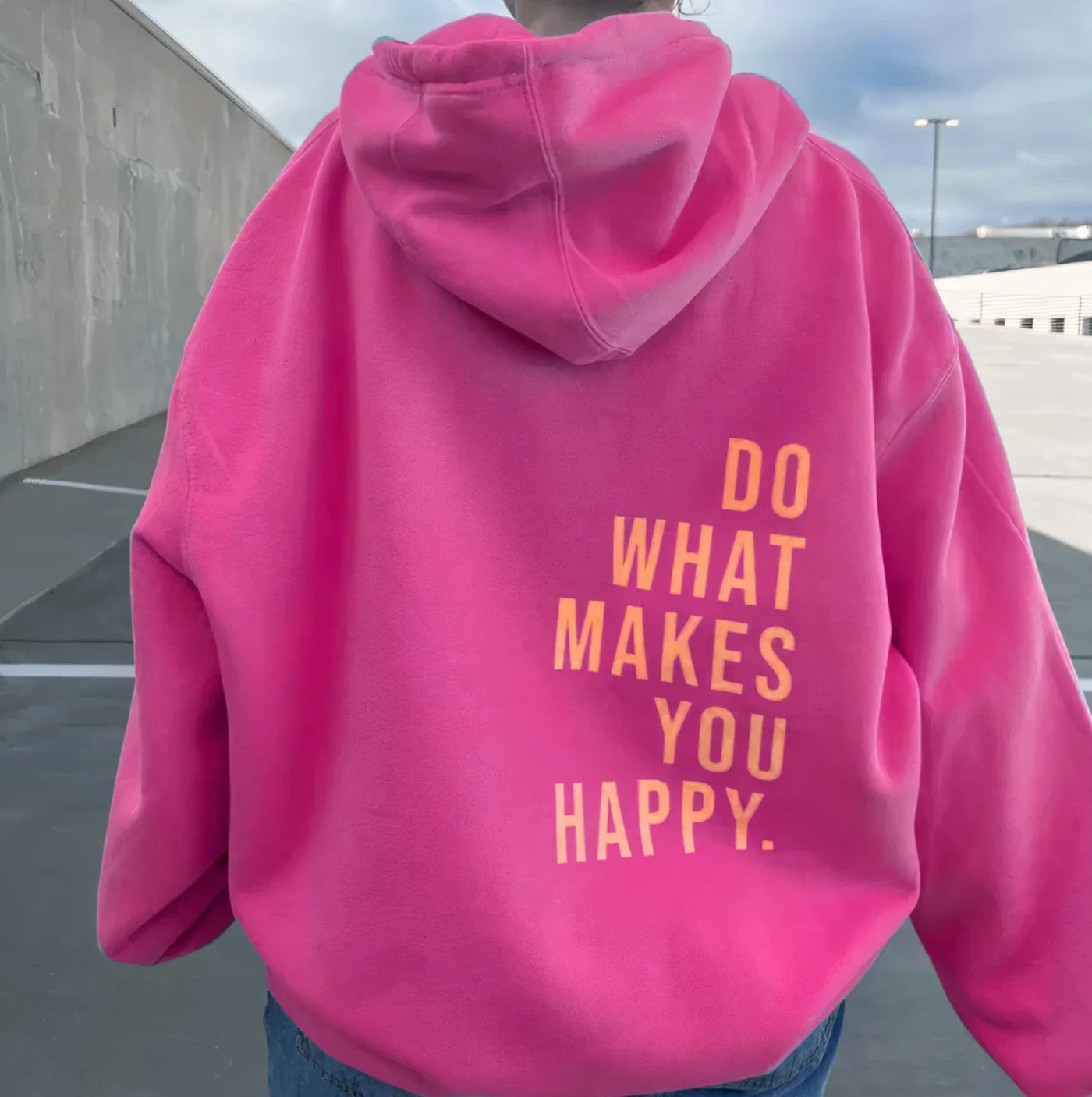 Damen Oversize Hoodie mit fröhlichem Spruch