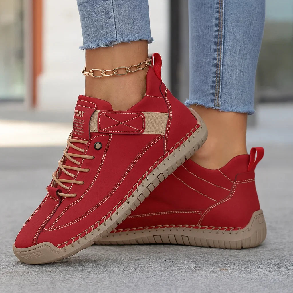 Damensneaker mit elastischer Sohle und Klettverschluss