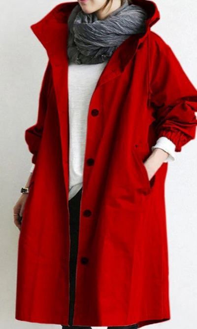 Morgana | Damen Trenchcoat Schwarz | Lange Jacke