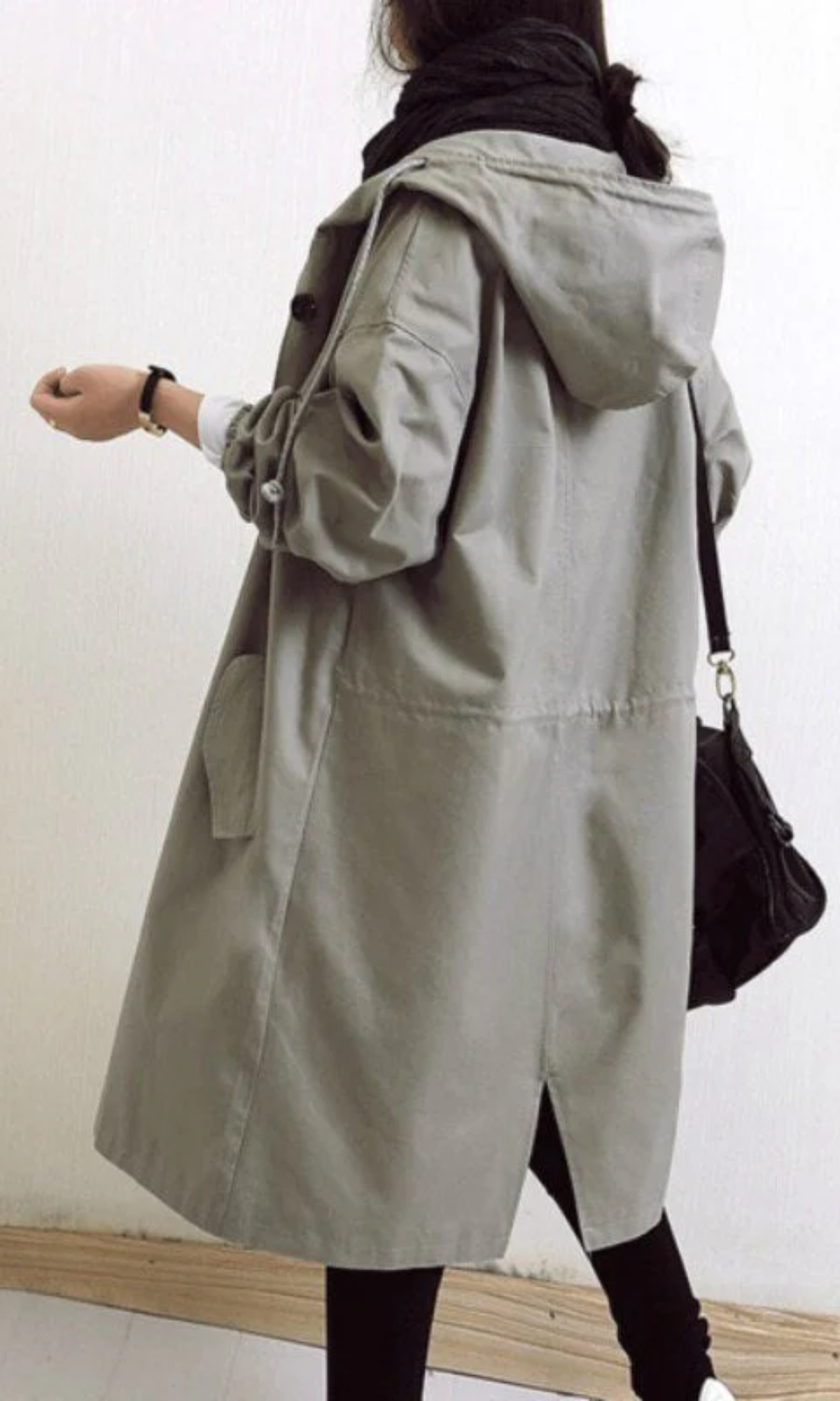 Morgana | Damen Trenchcoat Schwarz | Lange Jacke