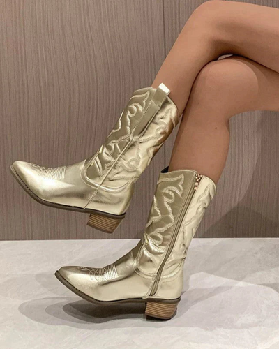 Milena | Damen Western Cowboystiefel | Schwarz