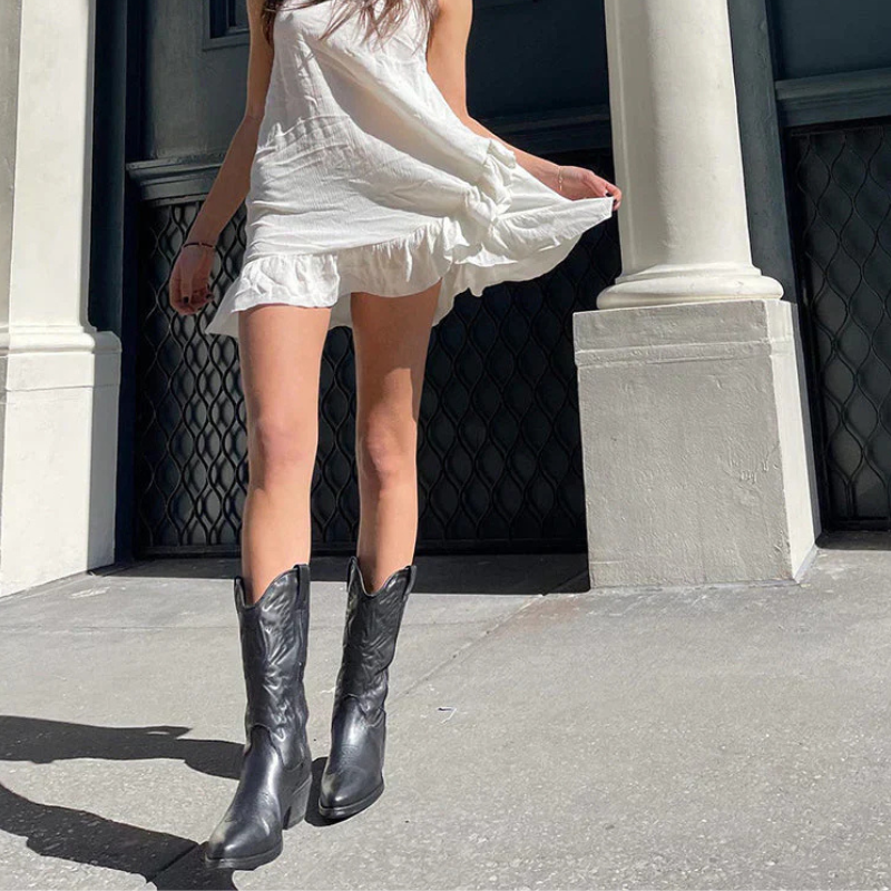 Grace | Damen Western Cowboystiefel | Schwarz