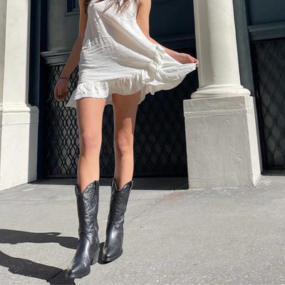 Grace | Damen Western Cowboystiefel | Schwarz