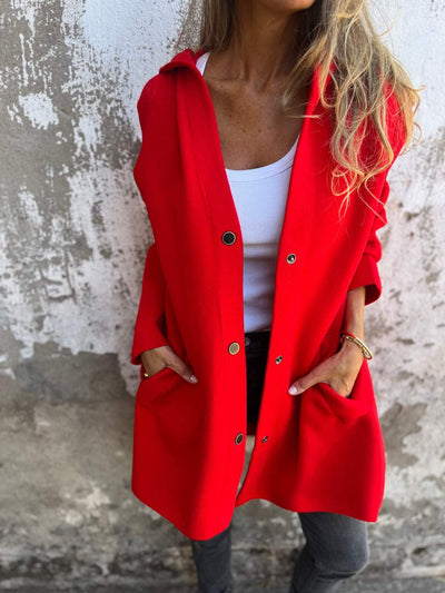 Adriana - Modische Strickjacke mit Kapuze