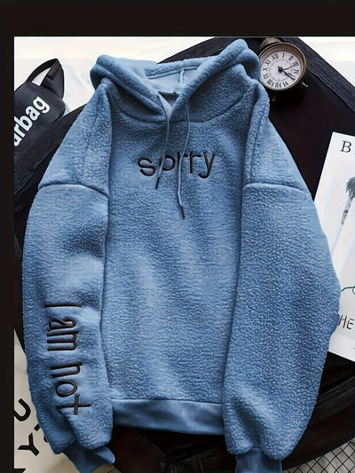 Paty® | Damen-Fleece-Hoodie mit Rückenaufdruck, perfekt für lässige Tage