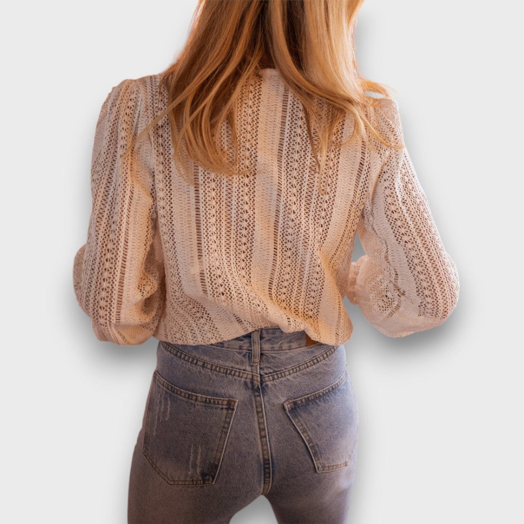 Ravelle – Strickbluse mit V-Ausschnitt