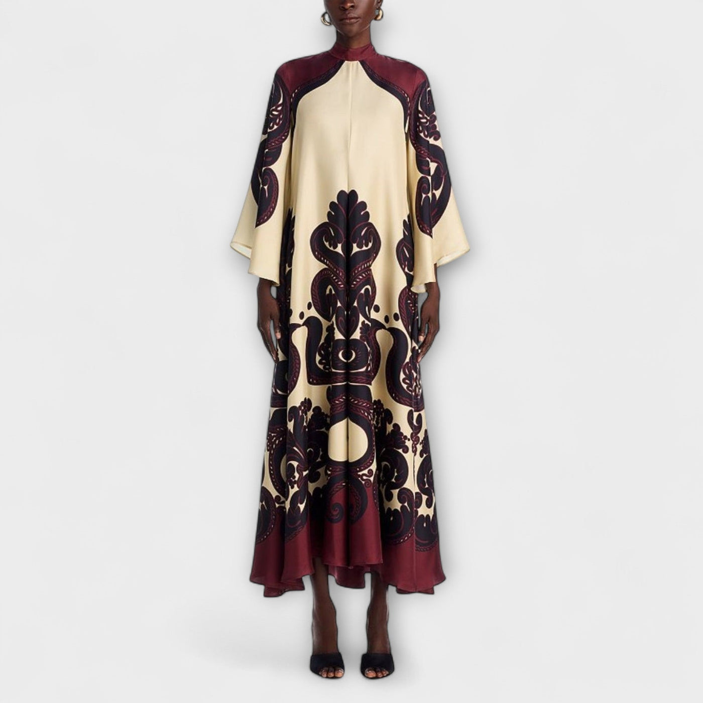 Lucy - Elegantes Maxi-Kleid mit beeindruckendem Grenadilla-Print für mühelose Stilvollheit