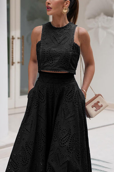 Rosanna - Ärmelloses Zweiteiliges Set Aus Spitze