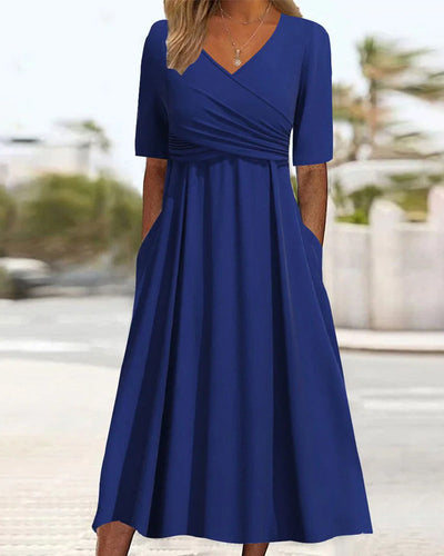 Lisa | Crossover Bauchbedeckendes Kleid