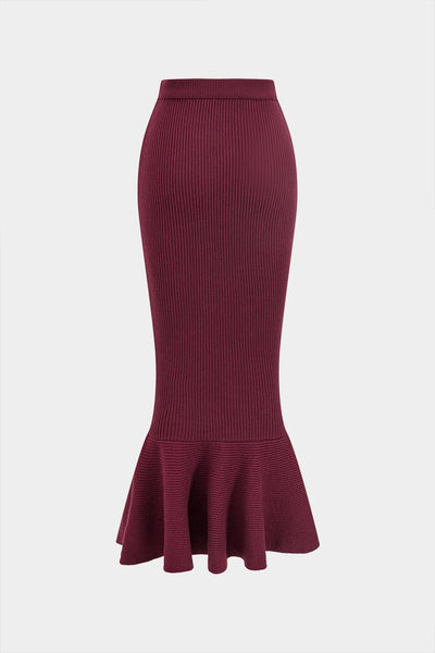 Atasha | Elegantes Strick-Zweiteiler-Set mit Volant-Rock