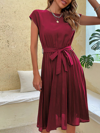 Laurell | Hochzeitsgast Kleid Plissee | Midi