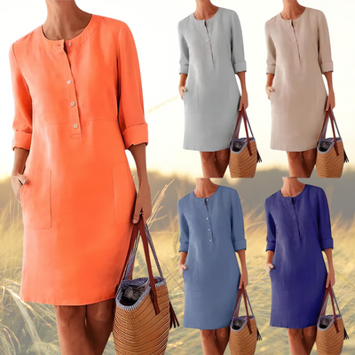 Shine | Langarm Shirtkleid | Midi