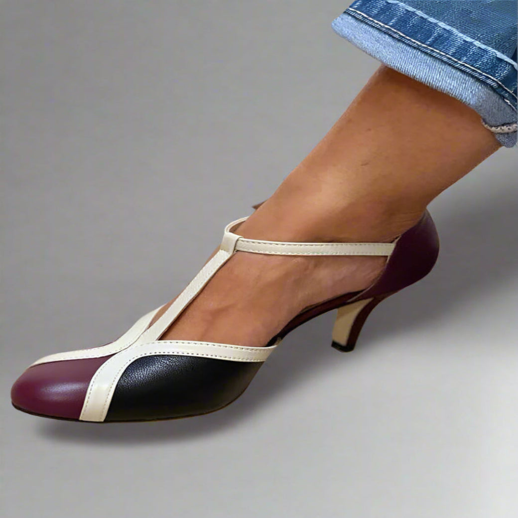 Theresa | Komfortable T-Strap High Heels für schmerzfreie Eleganz