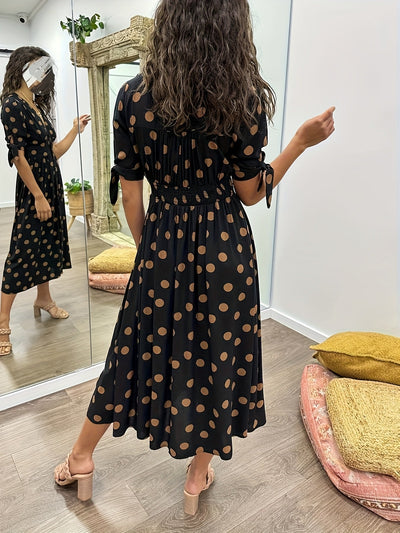Martha | Retro-Polka-Dot Midi-Kleid