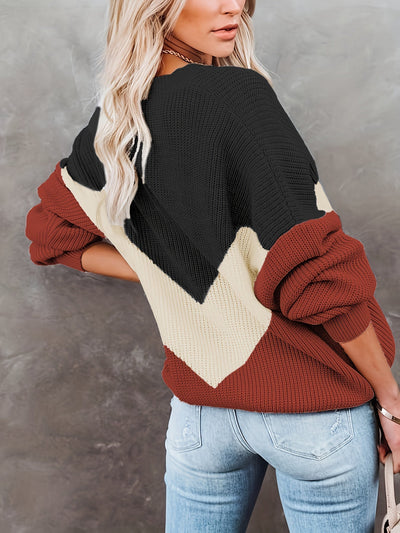 Greta® | Farbblock-Strickpullover