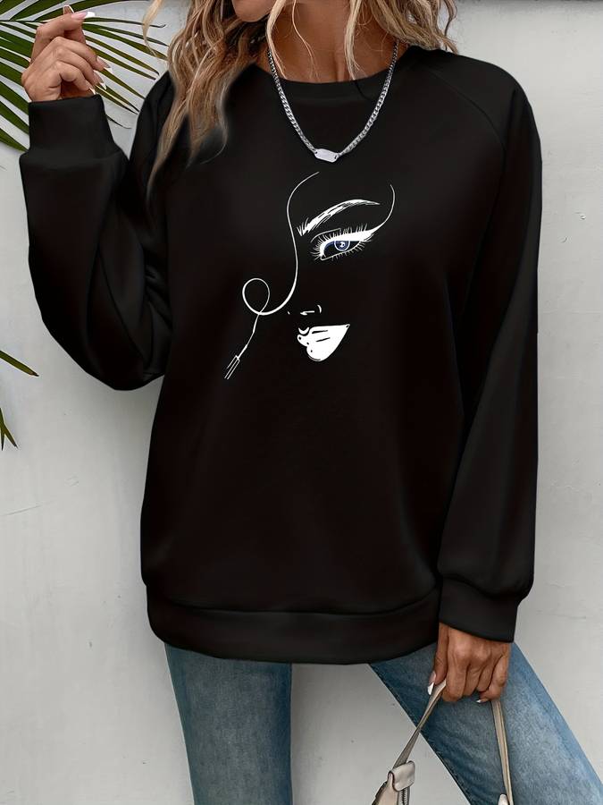 Claire® | Pullover mit Gesichtsaufdruck