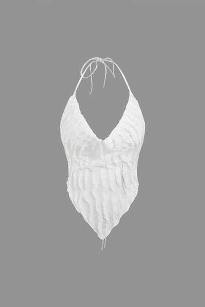 Aviana | Zweiteiliges Plissee-Set mit Farbverlauf & Neckholder-Top