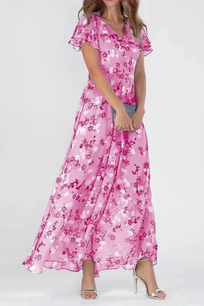 Denise | Blumenkleid mit Volantärmeln