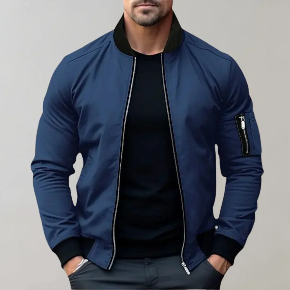 Malcolm | Herren Schwarze Sommer Jacke | Bomber Jacke