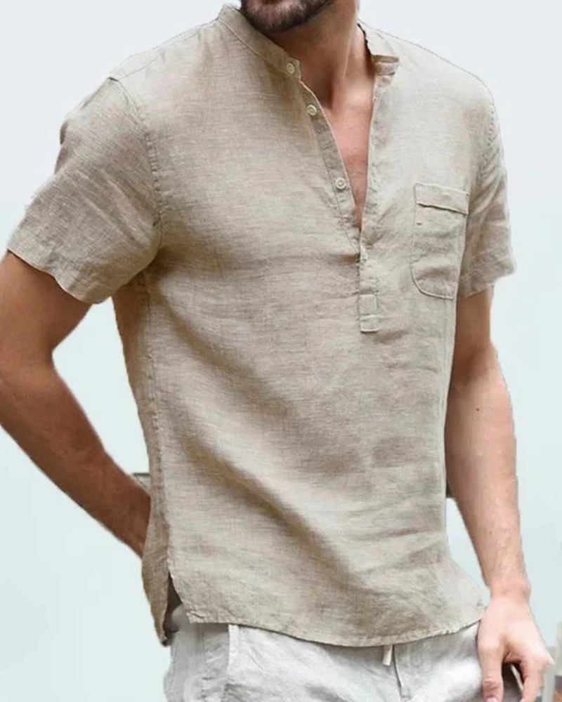 Sander | Herren Weiße Hemd | Kurzarm