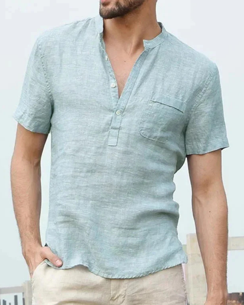 Sander | Herren Weiße Hemd | Kurzarm