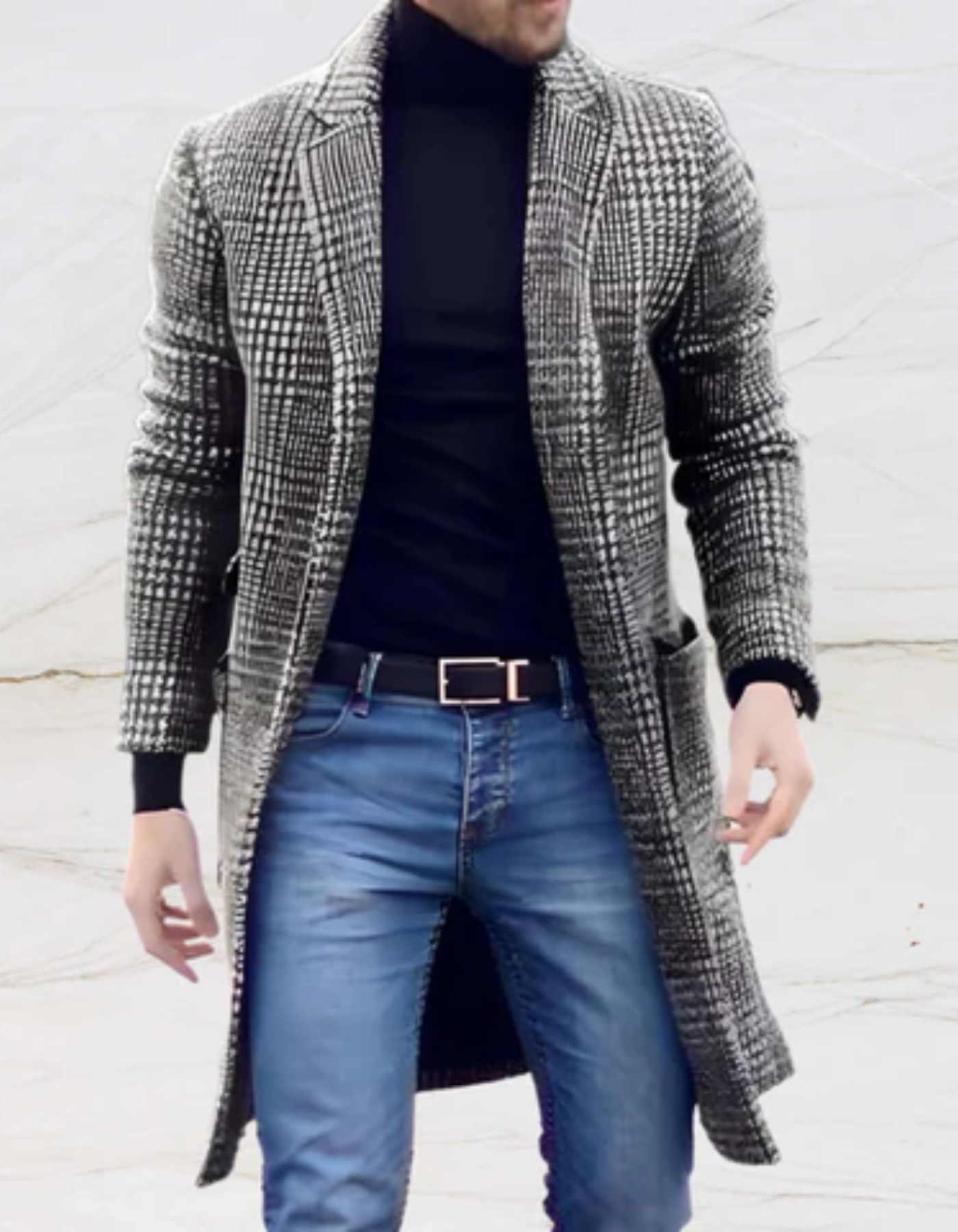 Brian | Herren Winter Trenchcoat | Lange Jacke