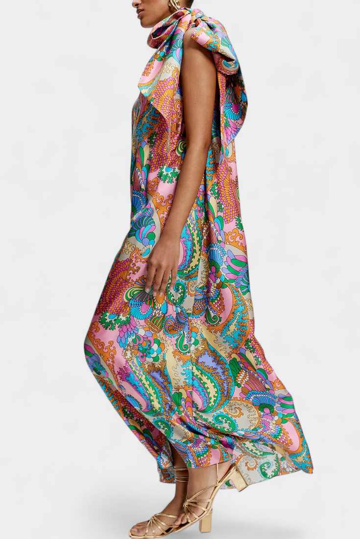 Ginette Maxikleid im Regenbogen-Design