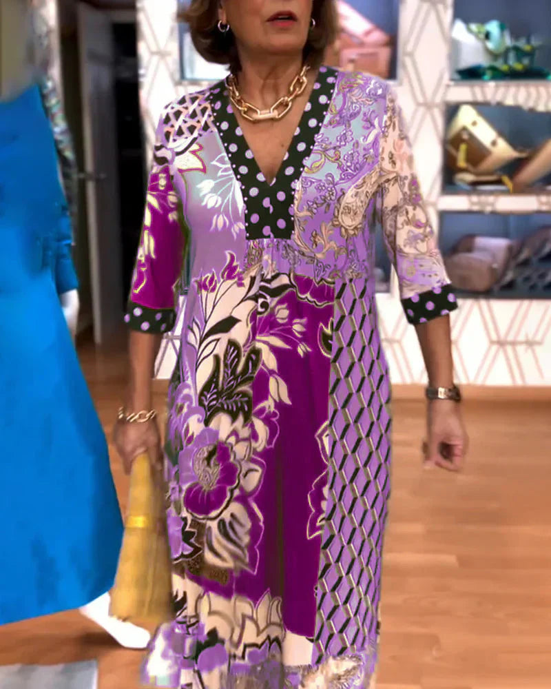 Charmaine – Elegantes Sommerkleid Mit V-Ausschnitt