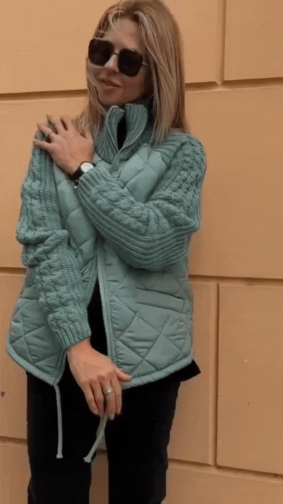 Katrin | Patchwork Jacke mit Stehkragen