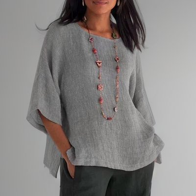 Marian | T-Shirt mit 3/4-Ärmeln und Rundhalsausschnitt