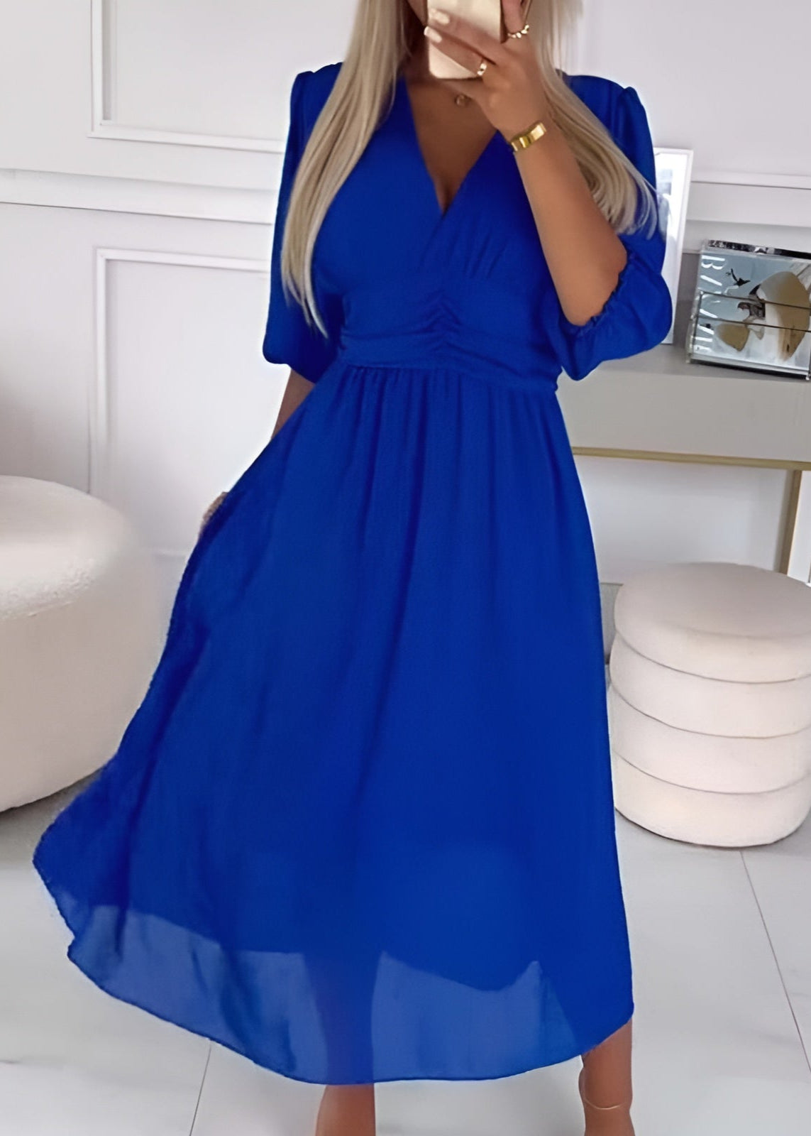 Gaby - Leichtes, seidiges Chiffonkleid