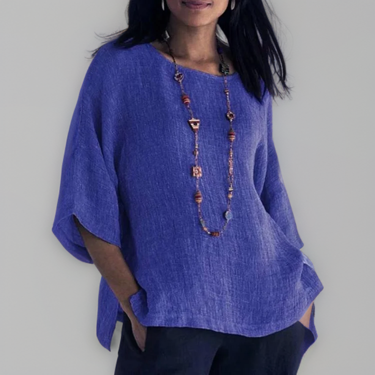 Marian | T-Shirt mit 3/4-Ärmeln und Rundhalsausschnitt