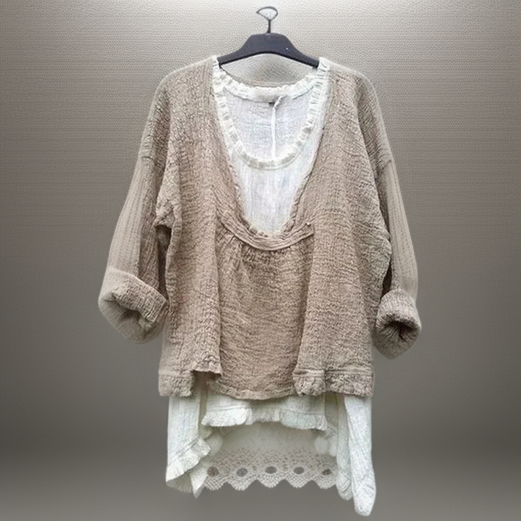 Willow┃Bequem lässiges Set mit zwei Langarmshirts