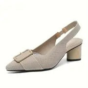 Cherry - Atmungsaktive Strick Damen Mid-Heel Pumps Freizeitschuhe