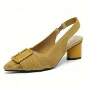 Cherry - Atmungsaktive Strick Damen Mid-Heel Pumps Freizeitschuhe