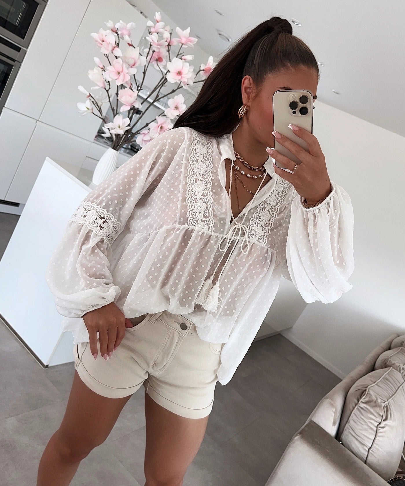 Zoe - Weiße Bluse