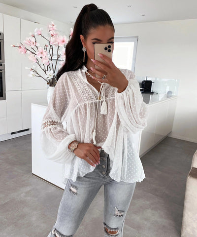 Zoe - Weiße Bluse