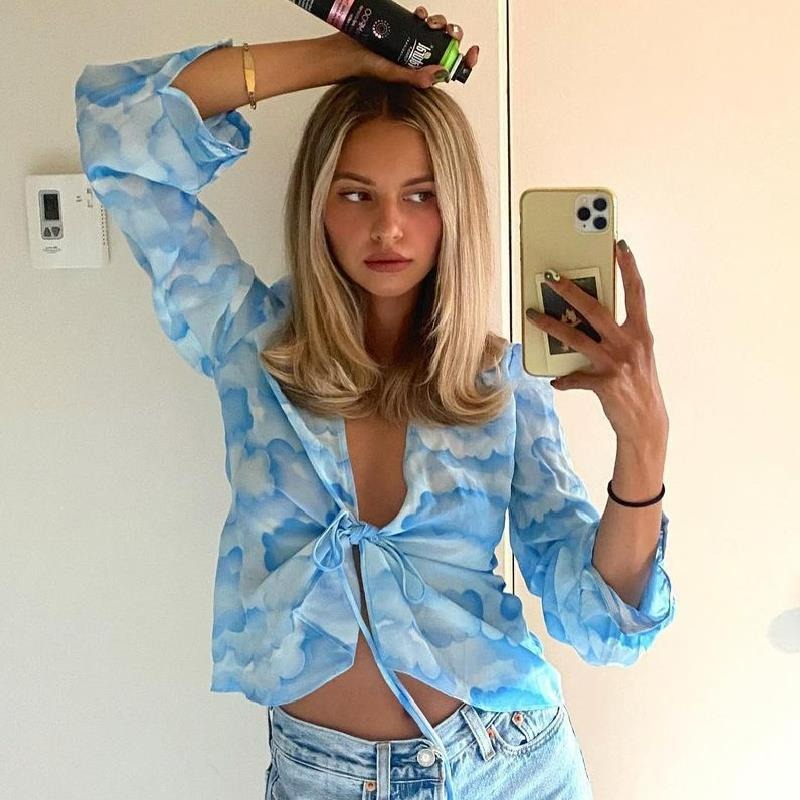 Chloe - Trendige lockere Chiffon-Hemdbluse für Frauen