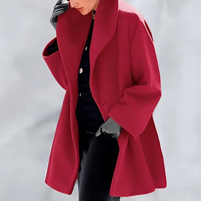 Abigail® | Winddichter Wollmantel mit Schalkragen