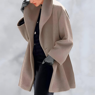 Abigail® | Winddichter Wollmantel mit Schalkragen