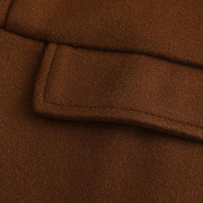 Herren Zweireihiger Mantel mit Pelzkragen