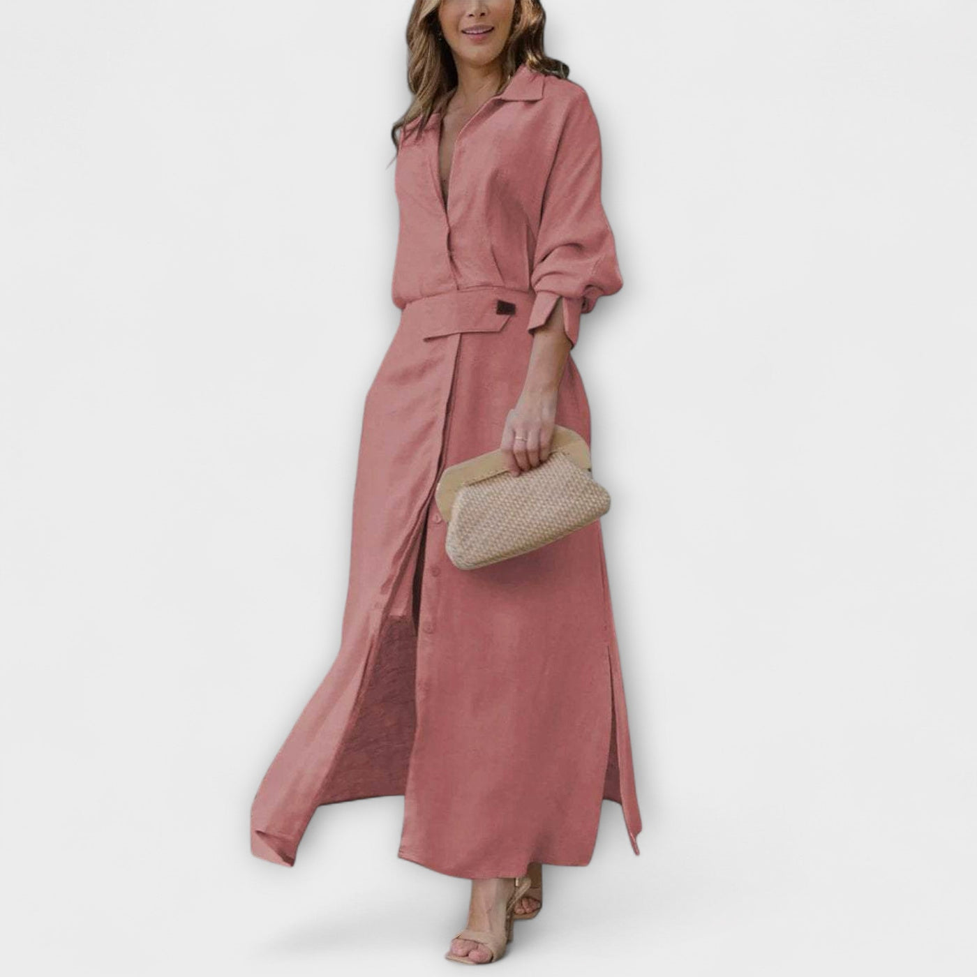 Jeanette - V-Neck Maxi Dress