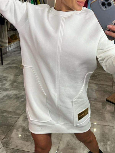 Audrey – Elegantes Kleid mit Rundhalsausschnitt aus nachhaltigen Materialien