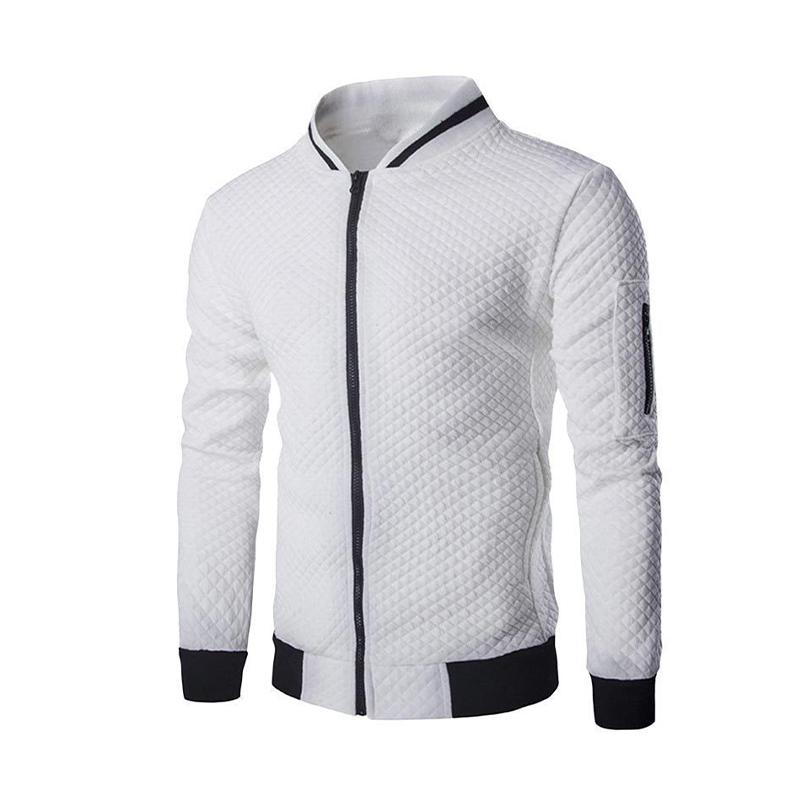 Herrenjacke mit durchgehendem Reißverschluss und Stehkragen