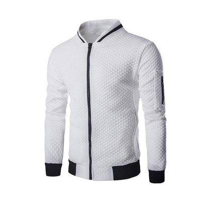 Herrenjacke mit durchgehendem Reißverschluss und Stehkragen