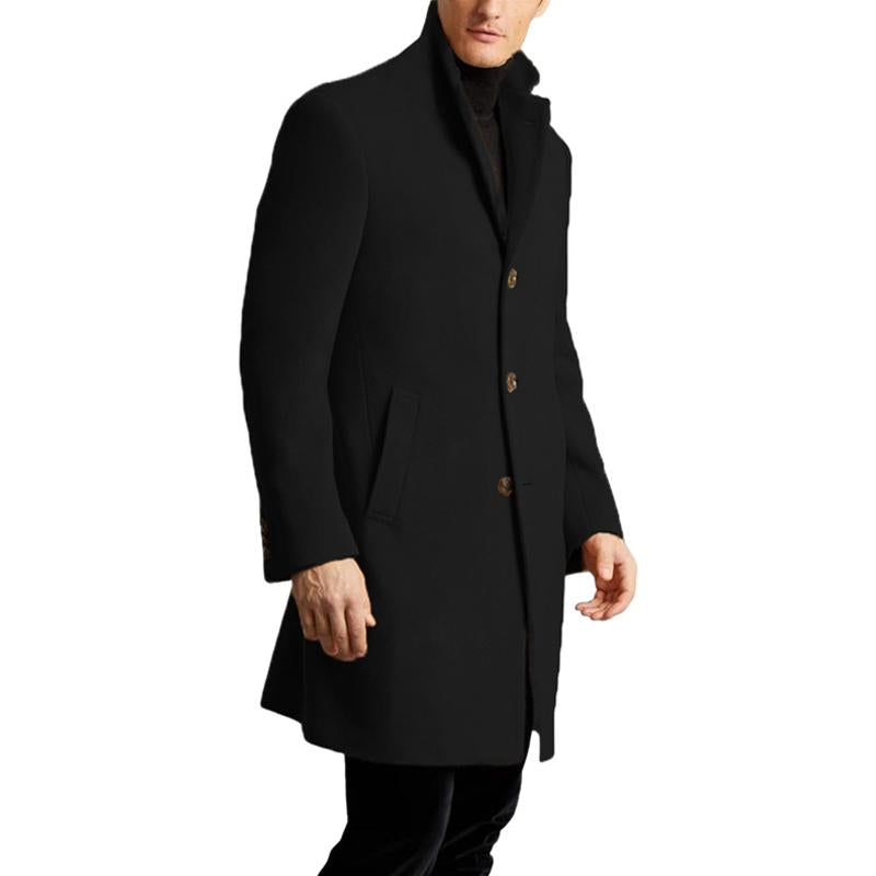 Herren-Mantel mit Reverskragen und Seitentaschen