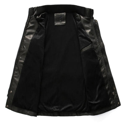 Herren-Mantel mit Reißverschluss und Gürtel