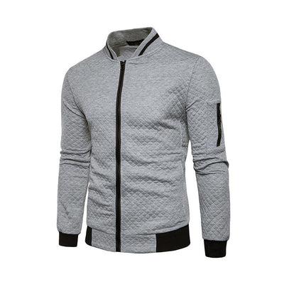 Herrenjacke mit durchgehendem Reißverschluss und Stehkragen